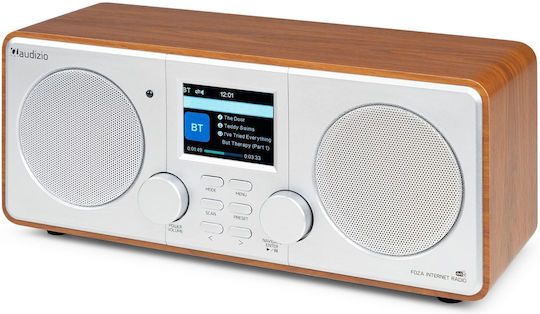 Audizio Foza Επιτραπέζιο Ραδιόφωνο Ρεύματος DAB+ με Bluetooth Ασημί