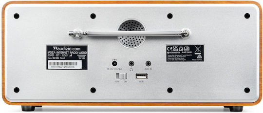 Audizio Foza Επιτραπέζιο Ραδιόφωνο Ρεύματος DAB+ με Bluetooth Ασημί