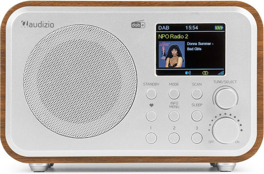 Audizio Milan DAB+ Φορητό Ραδιόφωνο Επαναφορτιζόμενο DAB+ με Bluetooth Ασημί