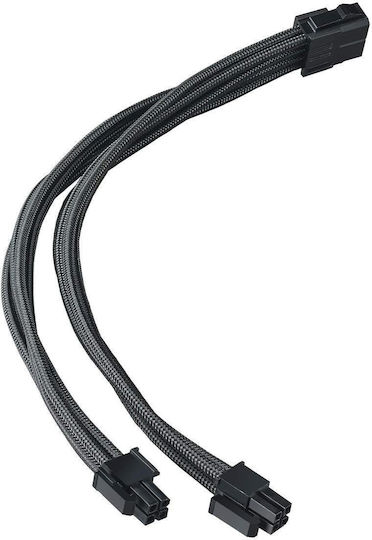 Silverstone 8-Pin EPS - 8-Pin PCIe Cable 0.3m Μαύρο (PP07E-EPS8B)