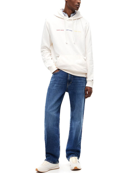 Sweatshirt with Hood Ecru