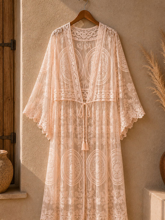 Damen Kimono Powder Pink