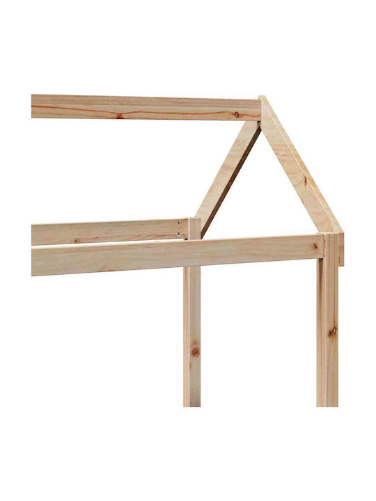Kinderbett - Schlafsofa Einzeln mit Stauraum Braun für Matratze 80x200cm