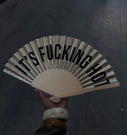 Ediție Limitată Ventilator Stilat Cu Sclipici Aur Fierbinte