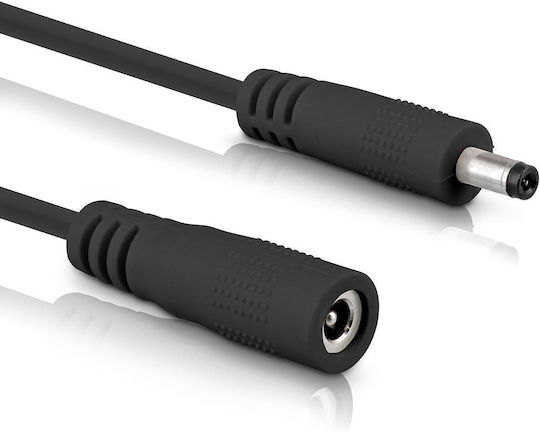 Inline Inline Dc Extension Cable Dc Male Female Plug 3.5x1.35 Mm Awg 18 Black 3 M