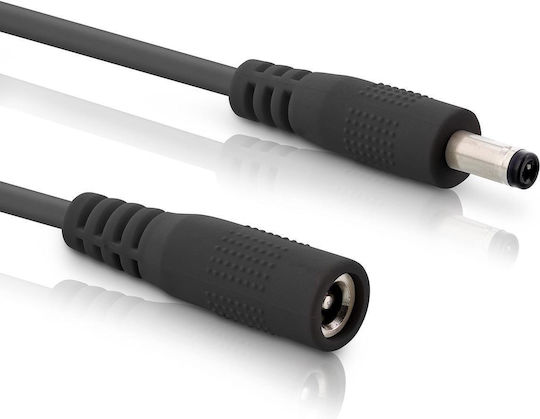 Inline Inline Dc Extension Cable Dc Male Female Plug 5.5x2.5 Mm Awg 18 Black 3 M
