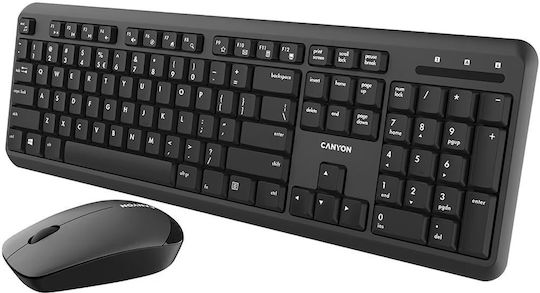 Canyon SET-W20 Ασύρματο Σετ Πληκτρολόγιο & Ποντίκι Αγγλικό US