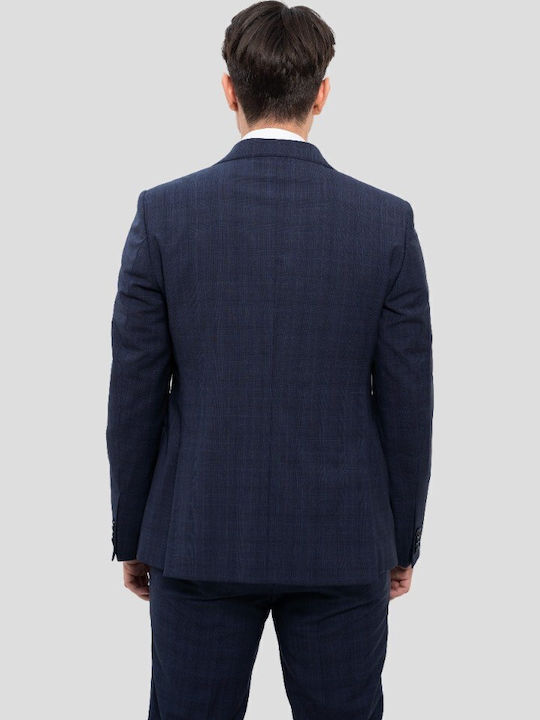 Men’s Suit Jacket Dark Blue Taxedo