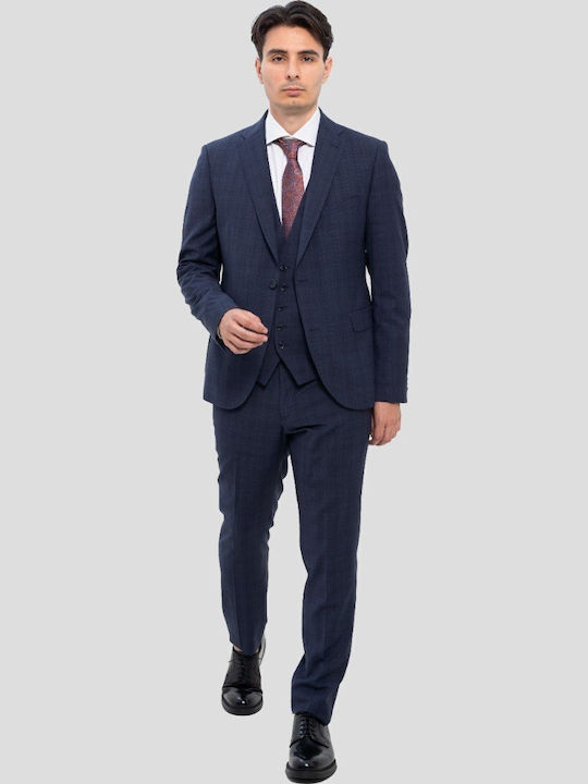 Men’s Suit Jacket Dark Blue Taxedo