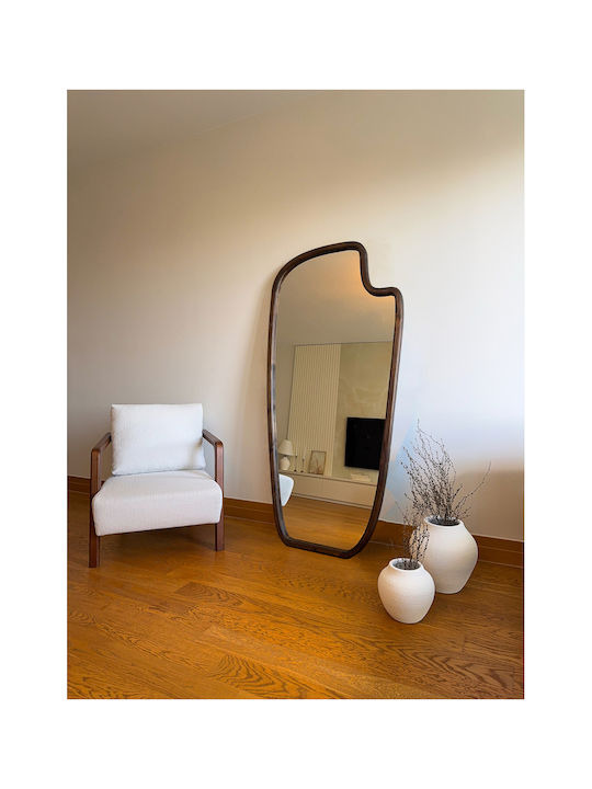 SteweHome Oglindă Ovală cu Ramă din Lemn 180x80cm