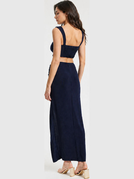 Ψηλόμεση Maxi Φούστα Blue