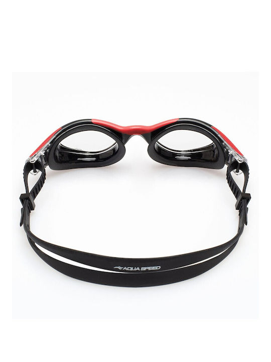 Aquaspeed Adults Swimming Goggles with Anti-Glare Lenses Red