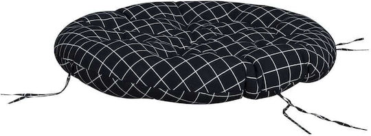 vidaXL Perna Scaunului De Grădină Rotundă Neagră 100x100cm