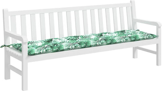vidaXL Waterproof Garden Bench Cushion Leaves 50x200 cm