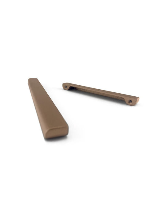 Citterio Line Rame Furniture Handle Made of Metallic Rame Pink with Hole Centers 96mm 351-rame