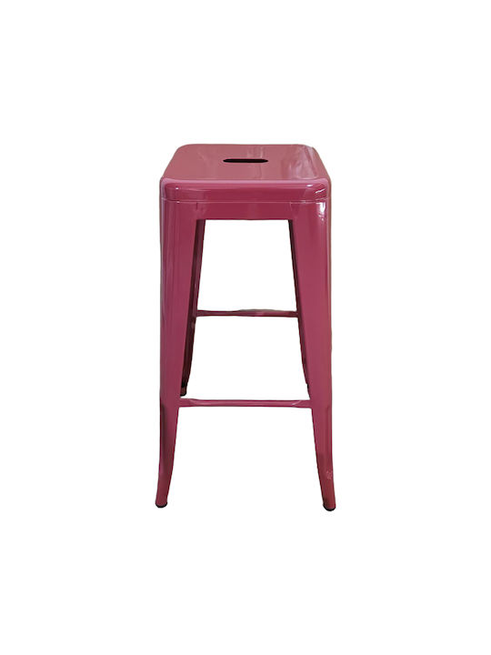 Metallic Outdoor Bar Stool Utopia Terracotta 42x42x76cm