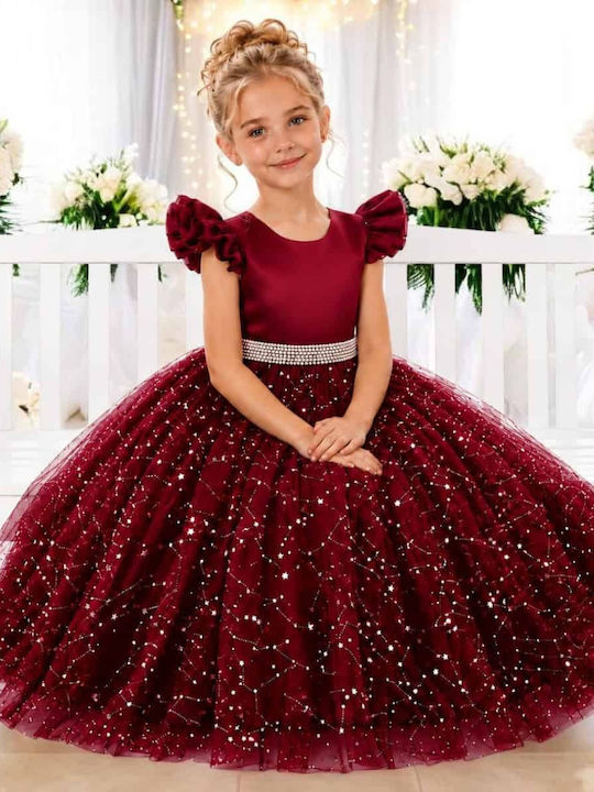Girls Dress Burgundy