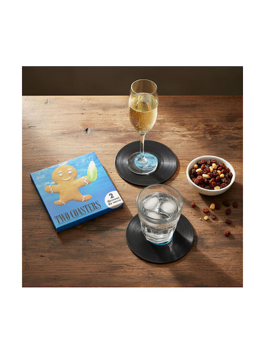 Pylones Round Blue Plastic Coaster 9cm 2 Pieces