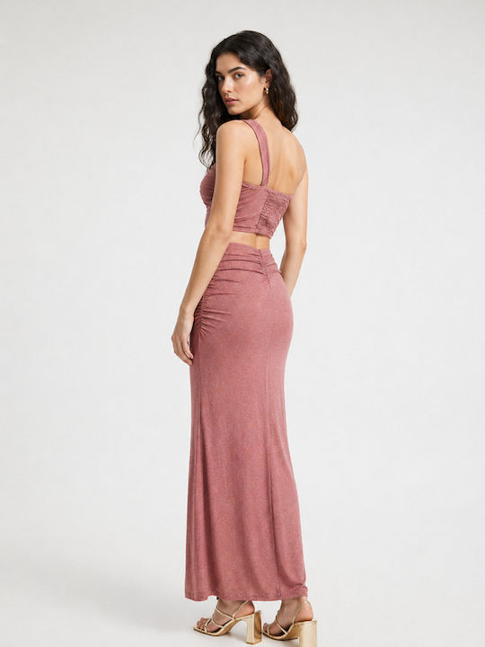 Ψηλόμεση Maxi Φούστα Pink
