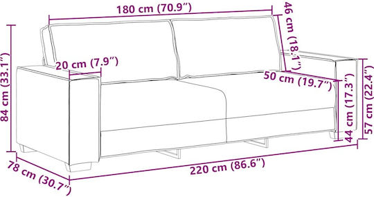 vidaXL Wohnzimmermöbel-Set 3-Sitzer & 2-Sitzer