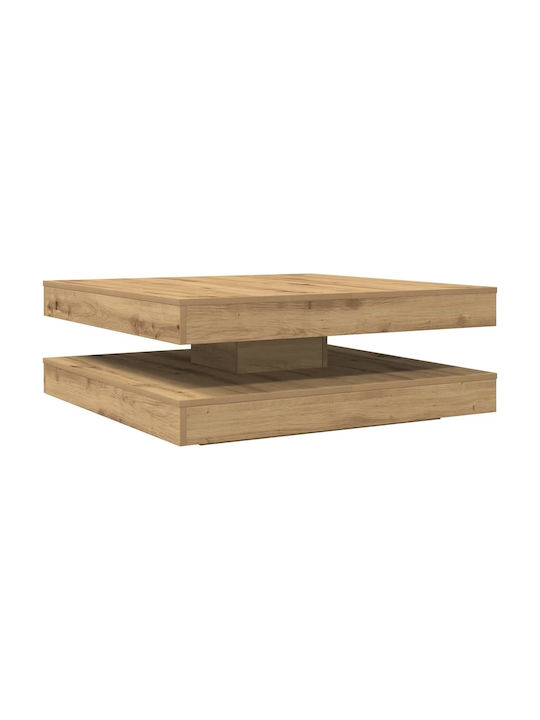 Square Central Coffee Table Wooden Oak L90xW90xH34.5cm