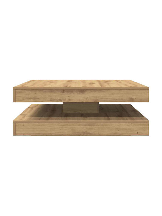Square Central Coffee Table Wooden Oak L90xW90xH34.5cm