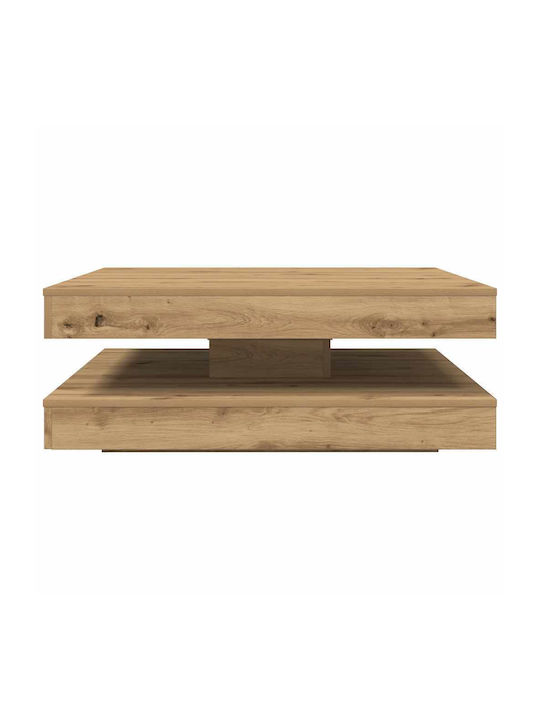 Square Central Coffee Table Wooden Oak L90xW90xH34.5cm