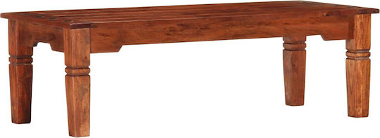 Rectangular Central Coffee Table Solid Acacia Wood 110x50x35 cm