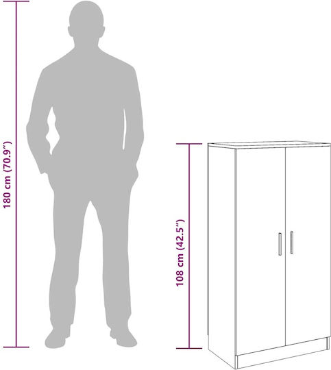 vidaXL Schuhorganisatoren aus Spanplatte 55x35x108cm