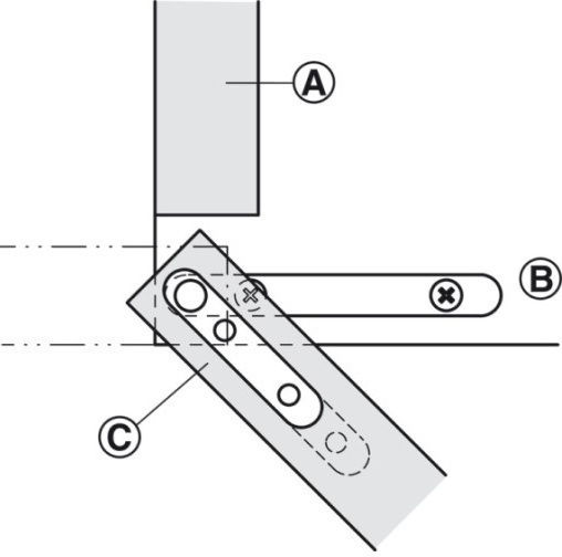 Balamale Pivot Set-2 Bucăți 180° 65mm Hafele 361.03.511 Argintiu 20kg