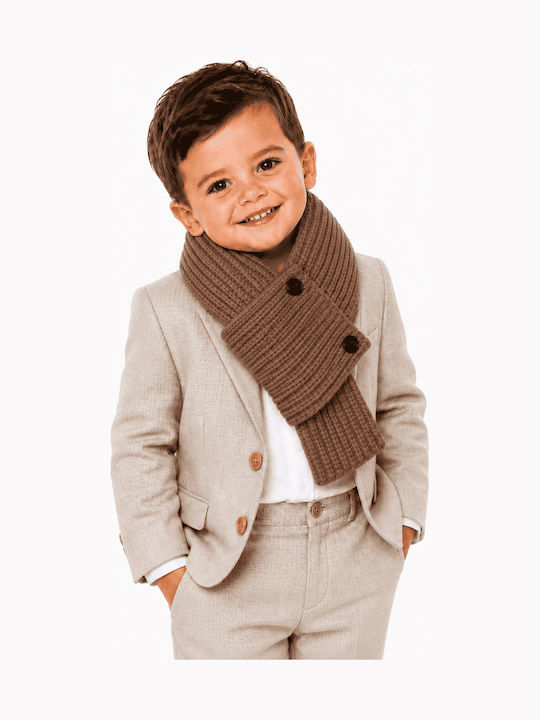Kids' Knitted Brown Scarf