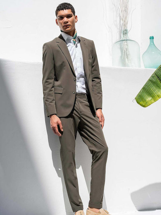 Men's Suit with Slim Fit Olive