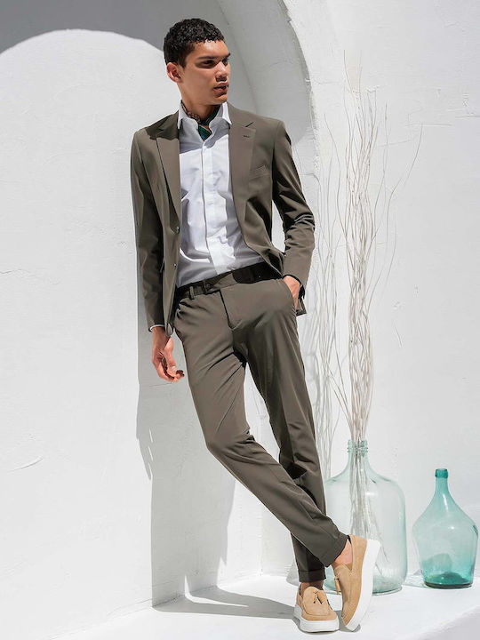 Men's Suit with Slim Fit Olive