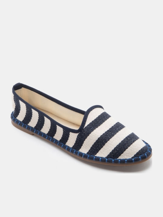 Women's Pointed Toe Ballerina Shoes In Navy Blue Color