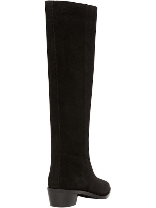 Wildleder Damenstiefel Schwarz