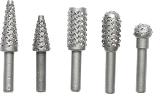 Set of Wood and Metal Cutter Bits 5 Pieces Shank 6mm 1/4" Breckner Germany Bk77645