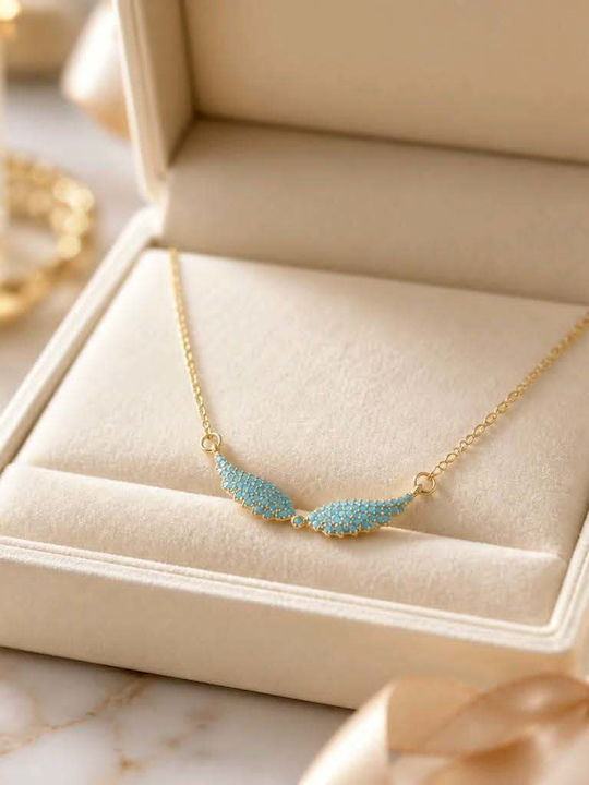 Turquoise Angel Wings Necklace