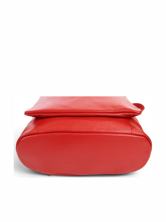 Leather Women's Red Backpack
