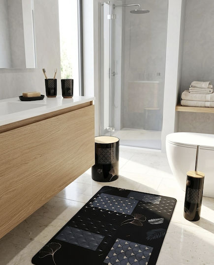 Parris Home Badezimmerzubehör-Set Hölzernes Schwarz 6 Stück