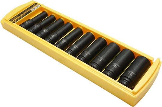 Crownman Steckdosen Pneumatisch Lange mit Rahmen Gastgeber 1/2" Set 10Stücke