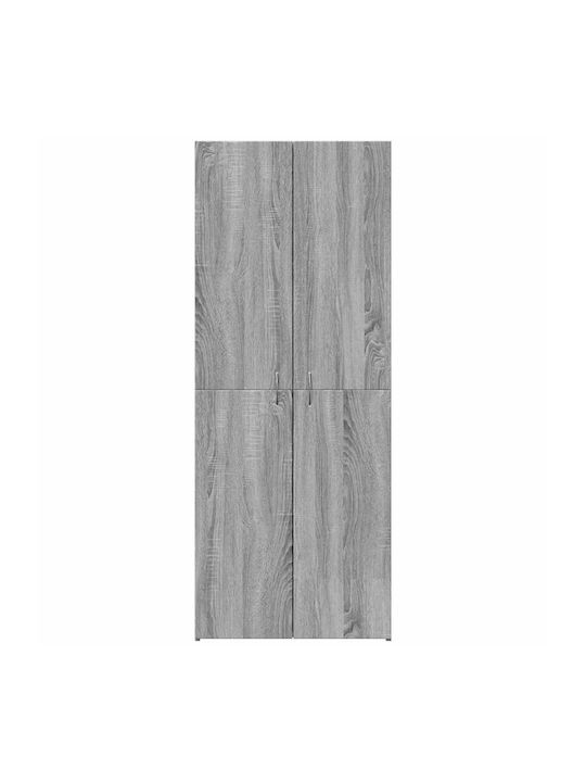Büroaufbewahrungsschublade und -schrank Holzschatten Grau 60x32x153cm
