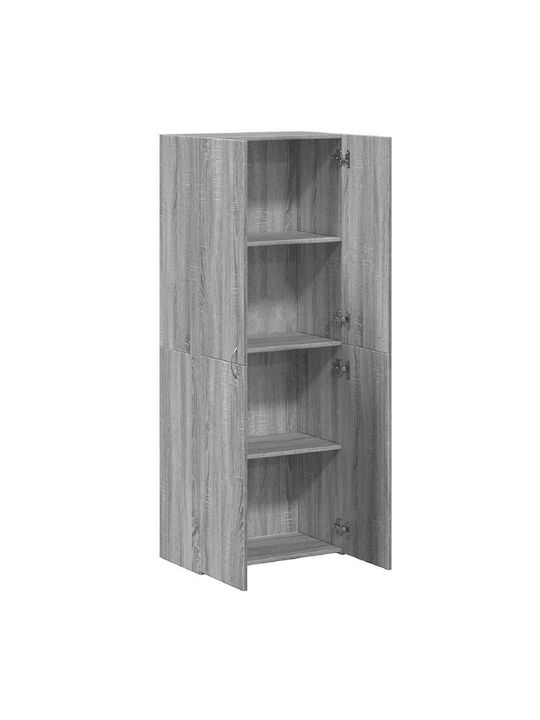 Büroaufbewahrungsschublade und -schrank Holzschatten Grau 60x32x153cm