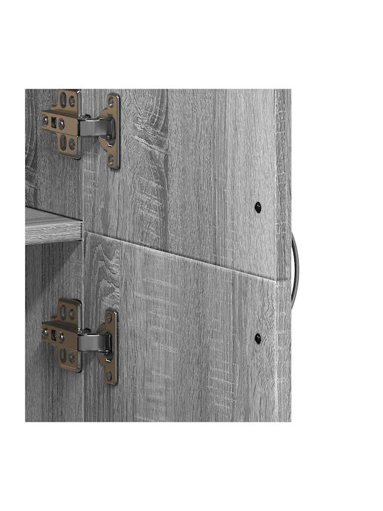 Büroaufbewahrungsschublade und -schrank Holzschatten Grau 60x32x153cm