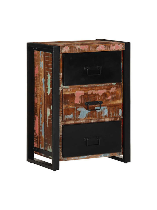 Storage Drawers Made of Metal & Wood L50xW35xH70cm
