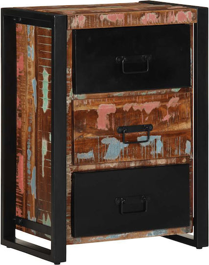 Storage Drawers Made of Metal & Wood L50xW35xH70cm