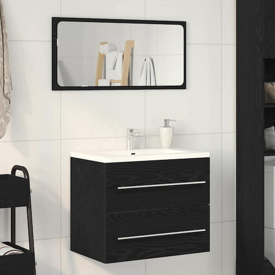 vidaXL 862028 Πάγκος χωρίς Νιπτήρα Μ60xΒ38.5xΥ48cm Black Oak