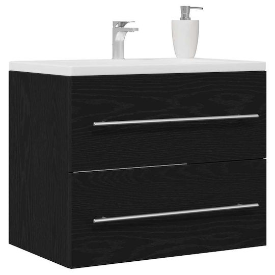 vidaXL 862028 Πάγκος χωρίς Νιπτήρα Μ60xΒ38.5xΥ48cm Black Oak