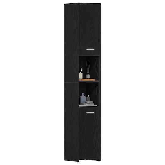 vidaXL Πάγκος χωρίς Νιπτήρα Μ30xΒ30xΥ183.5cm Μαύρο