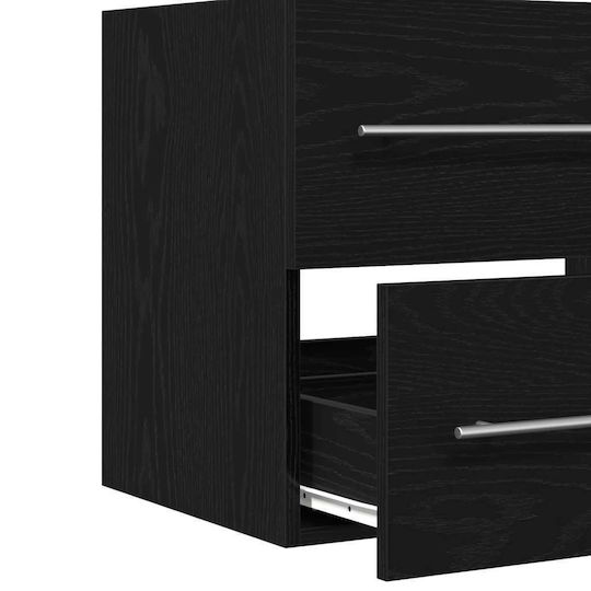 vidaXL 862028 Πάγκος χωρίς Νιπτήρα Μ60xΒ38.5xΥ48cm Black Oak