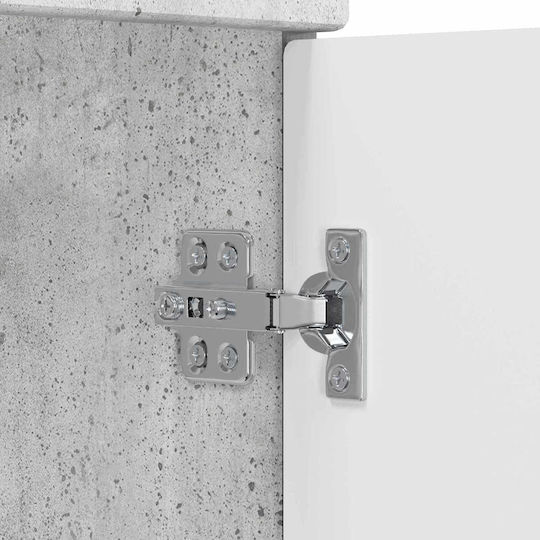 vidaXL Badezimmer Waschtisch-Einheit Ohne Waschbecken Mit Spiegel M54xB35xH83cm Grau